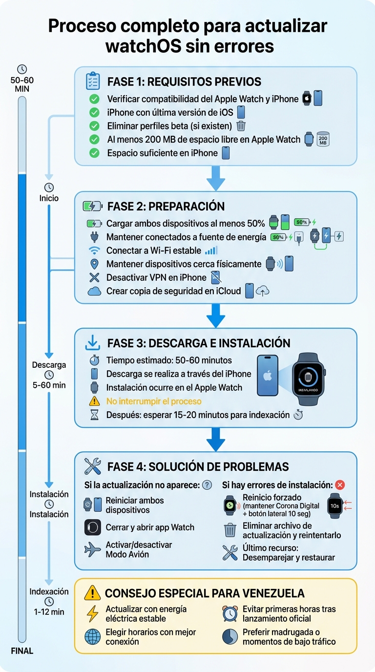 Guía paso a paso para actualizar watchOS sin problemas