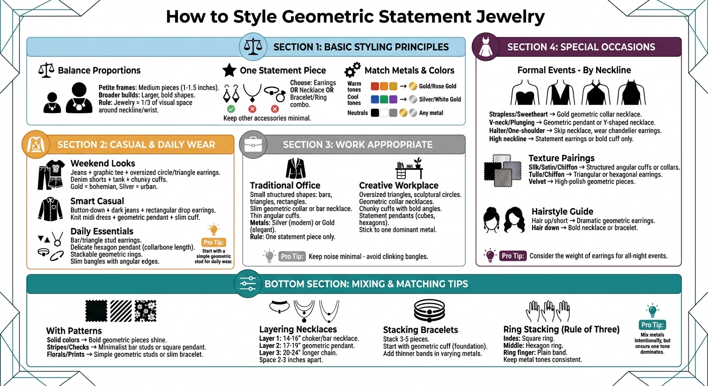 Complete Guide to Styling Geometric Jewelry by Occasion and Outfit Type