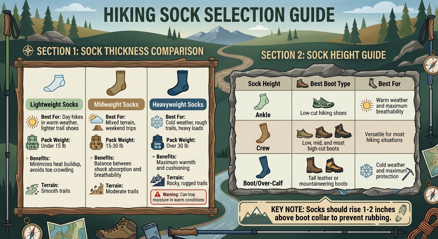 Hiking Sock Thickness and Height Selection Guide