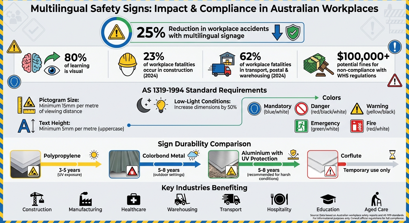 Multilingual Safety Signs: Key Statistics and Compliance Requirements for Australian Workplaces