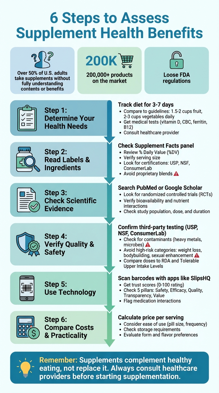 6-Step Guide to Evaluating Supplement Safety and Effectiveness