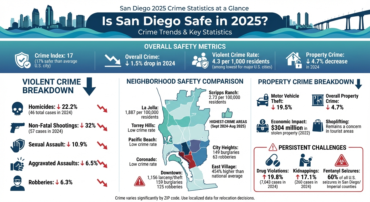 San Diego 2025 Crime Statistics: Safety Trends and Neighborhood Comparison
