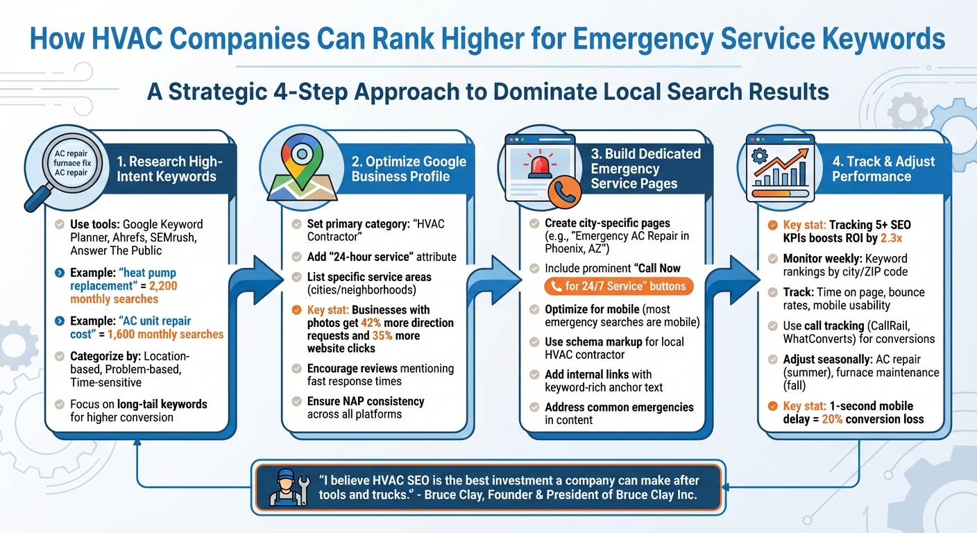 4-Step Process to Rank Higher for Emergency HVAC Keywords