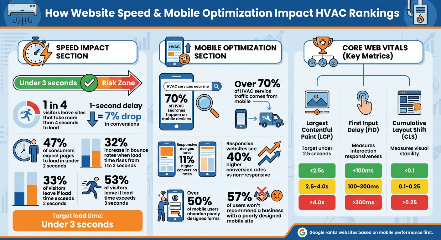 How Website Speed and Mobile Performance Impact HVAC Business Rankings
