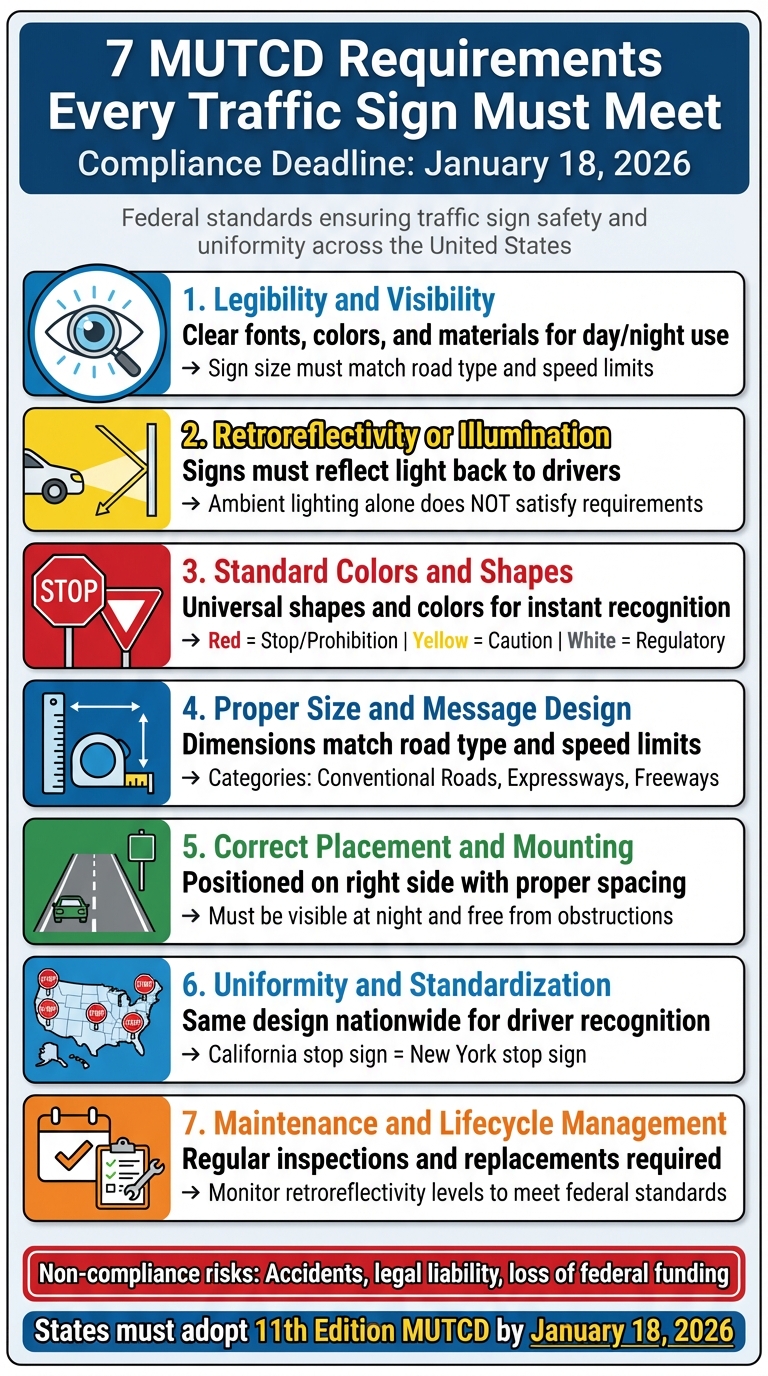 7 MUTCD Requirements for Traffic Sign Compliance