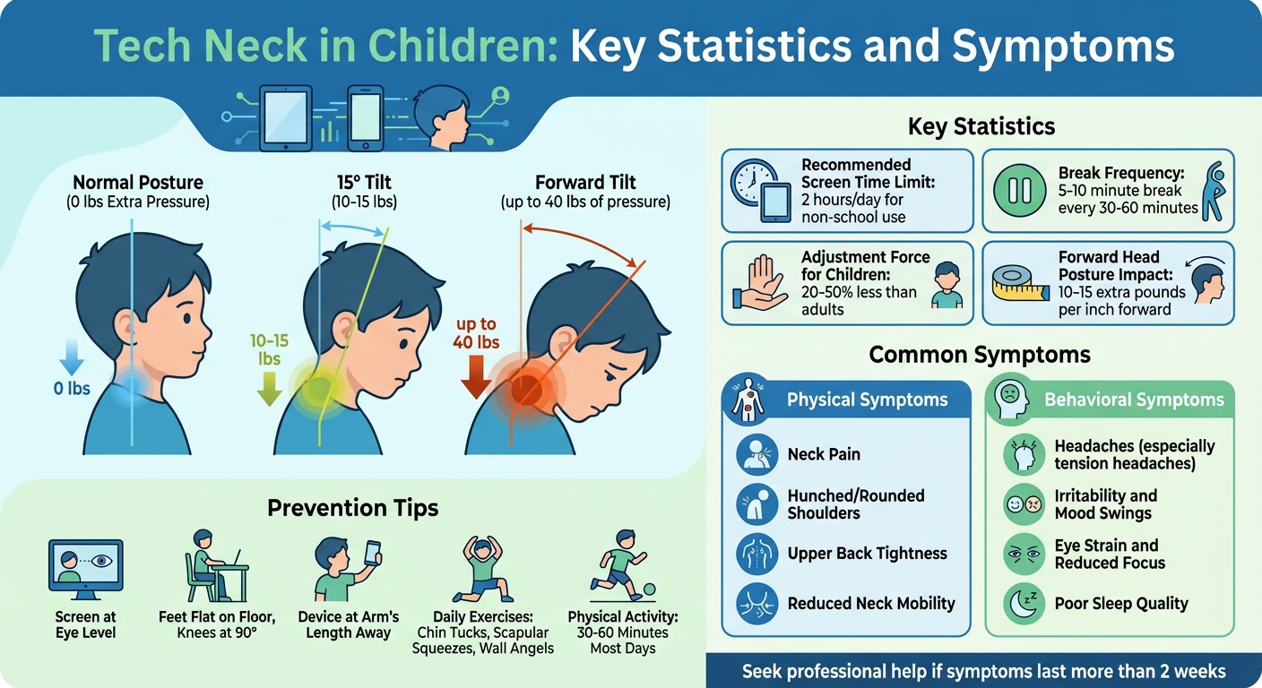 Tech Neck in Children: Key Statistics and Symptoms