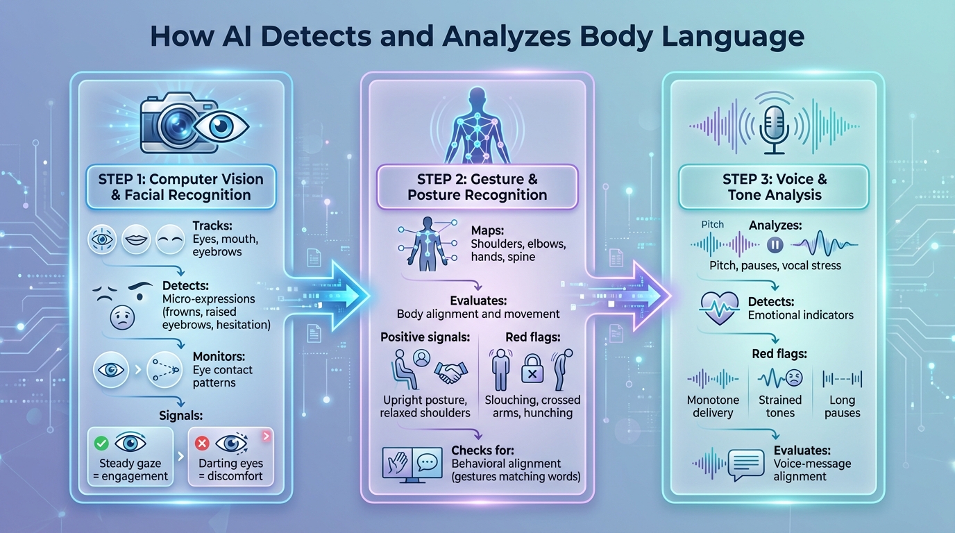 How AI Analyzes Body Language: 3 Key Detection Methods