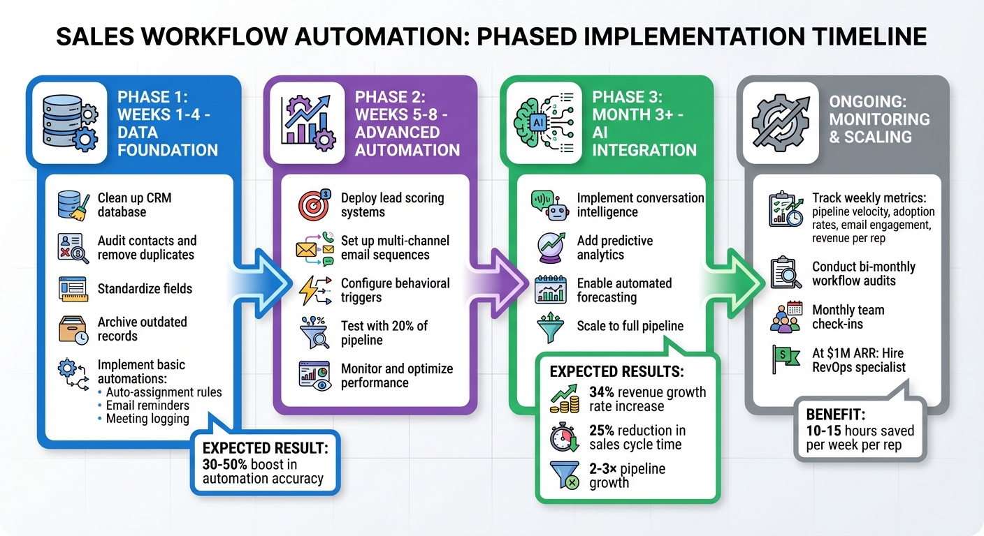 Sales Workflow Automation Implementation Roadmap for Startups