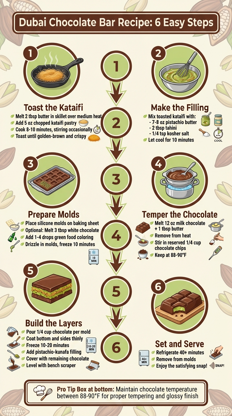 How to Make Dubai Chocolate Bars: Step-by-Step Recipe Guide