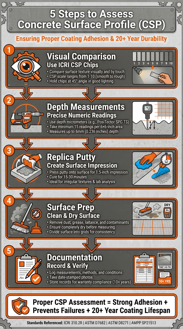 How To Assess Concrete Surface Profile 5 5-Step Process To Assess Concrete Surface Profile (Csp)