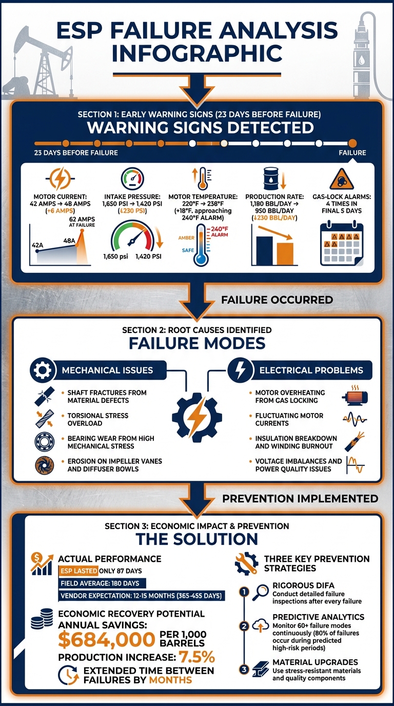 ESP Failure Analysis: Warning Signs, Root Causes, and Prevention Strategies