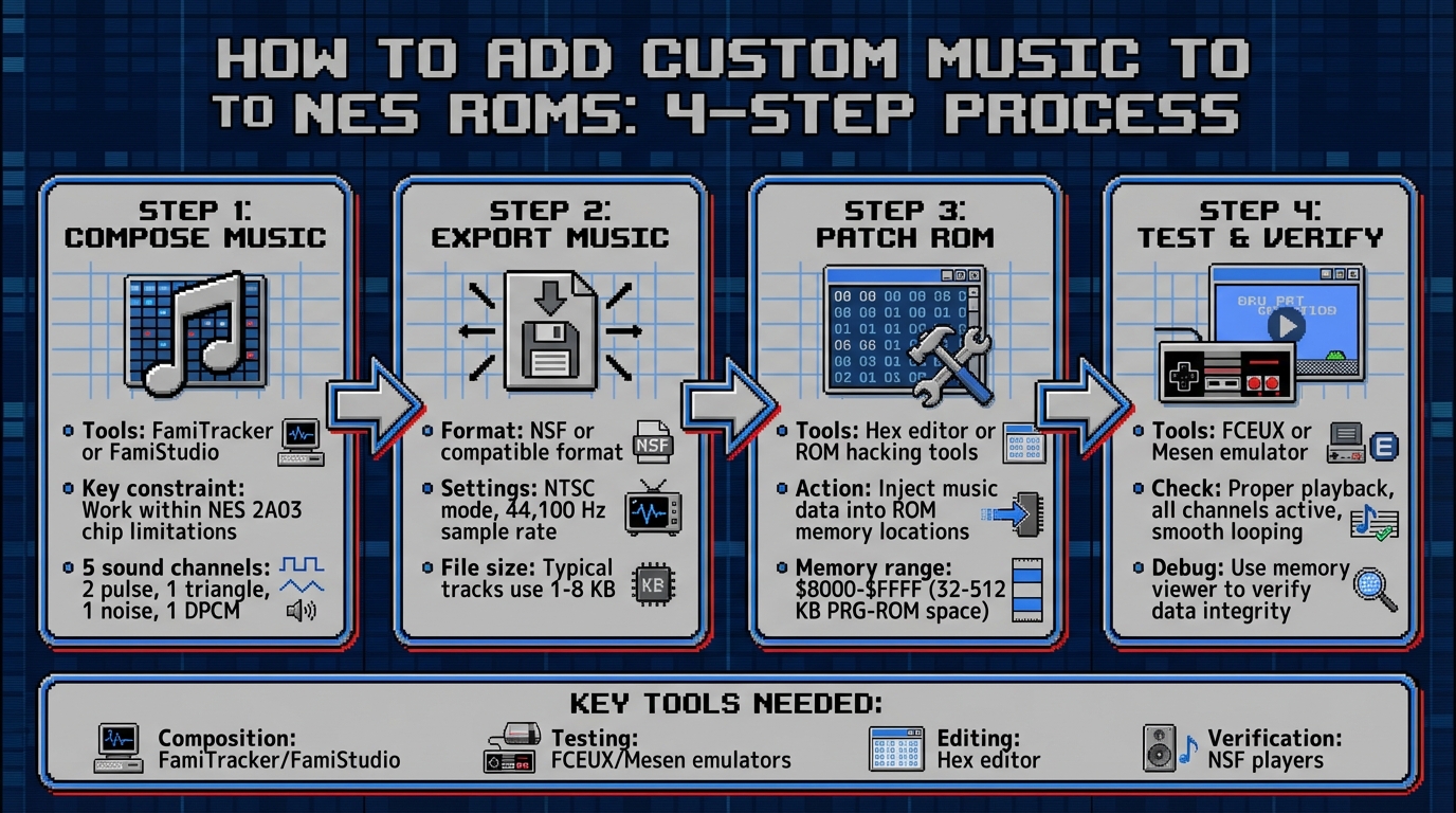 4-Step Process for Adding Custom Music to NES ROMs