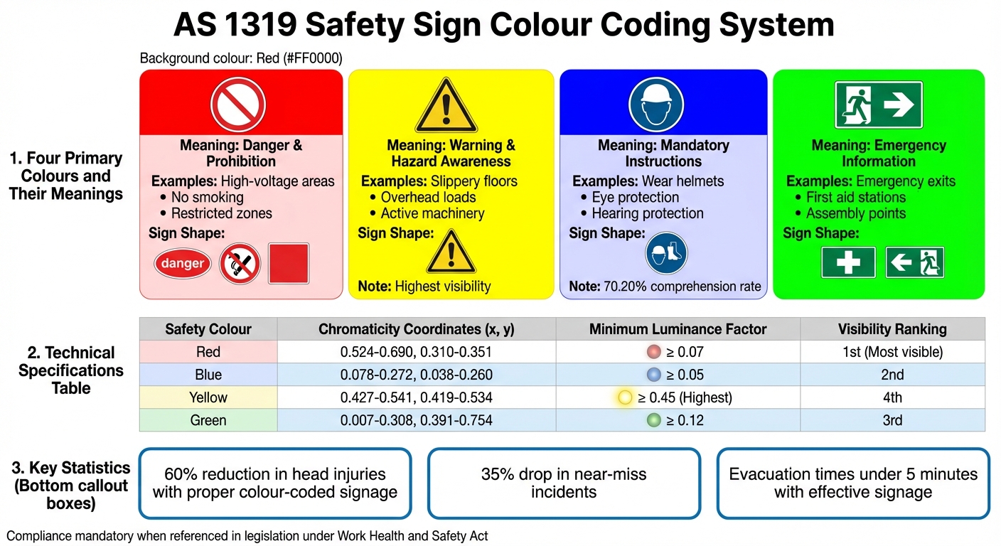 AS 1319 Safety Sign Colour Coding System and Technical Specifications