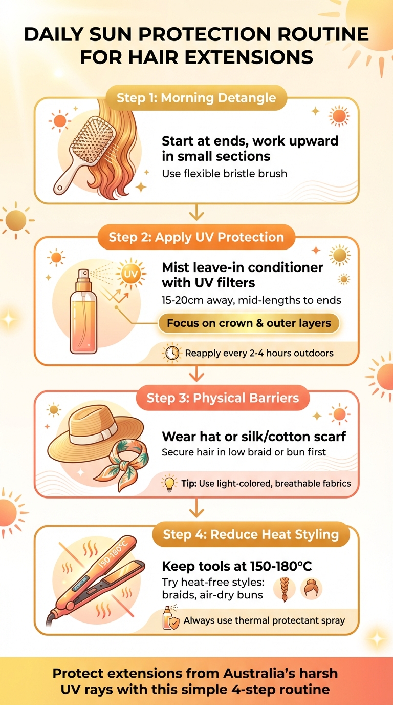 Daily Sun Protection Routine for Hair Extensions