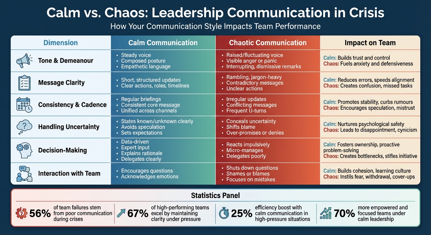 Calm vs Chaotic Leadership Communication: Impact on Team Performance