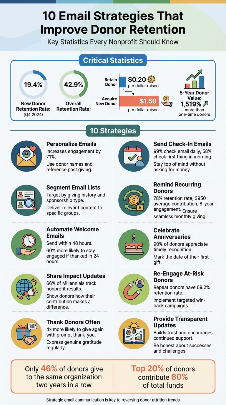 10 Email Strategies to Boost Donor Retention: Key Statistics and Impact