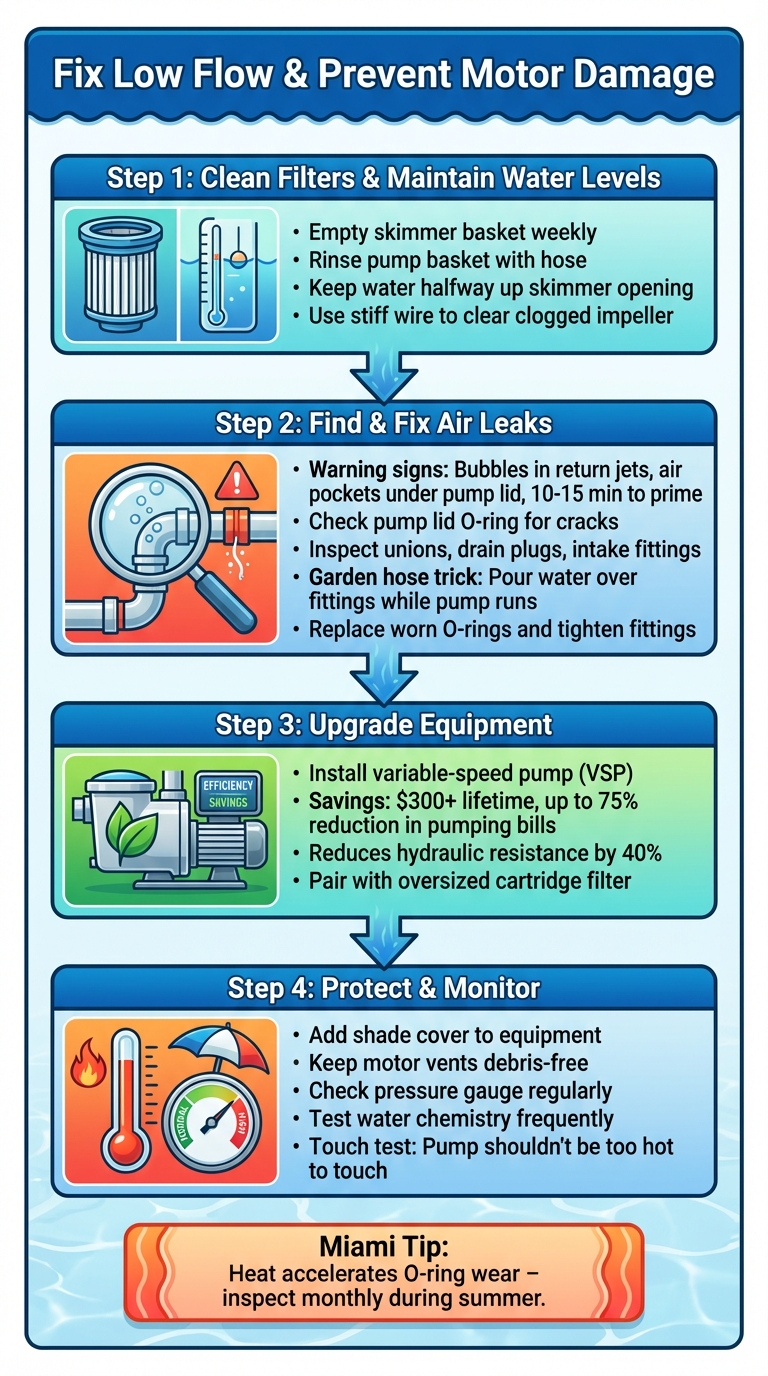 How to Diagnose and Fix Low Pool Flow Issues in 4 Steps