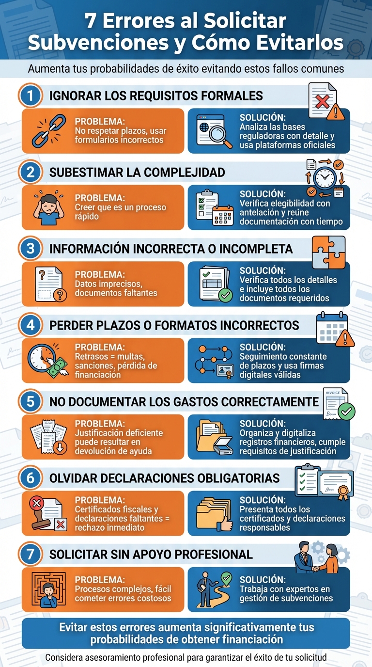 7 errores comunes al solicitar subvenciones y cómo evitarlos