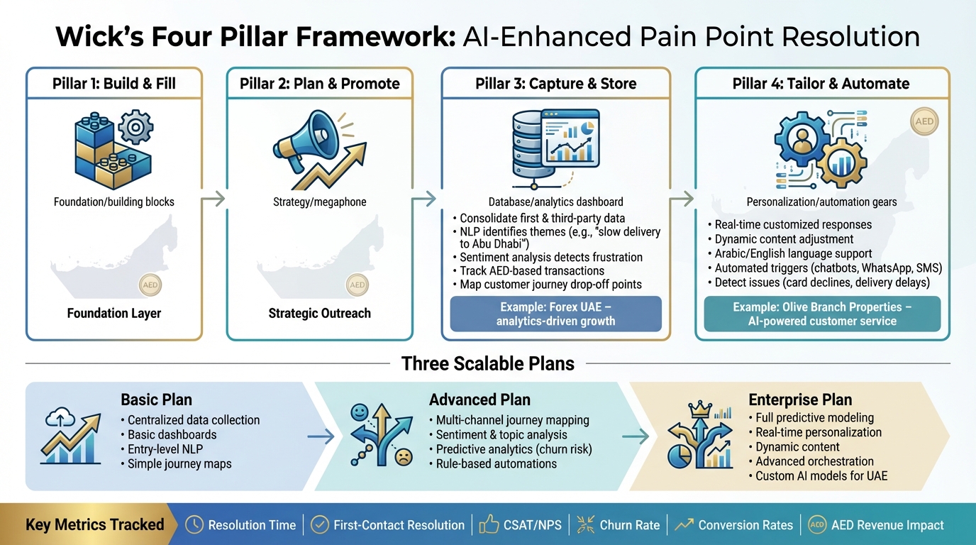 Wick's Four Pillar Framework for AI-Enhanced Customer Pain Point Resolution