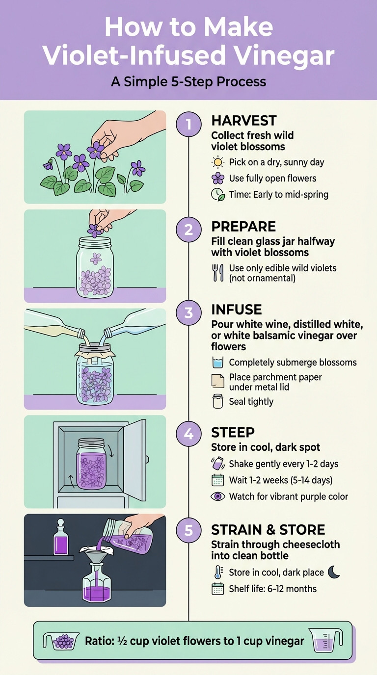 How to Make Violet-Infused Vinegar: Step-by-Step Guide