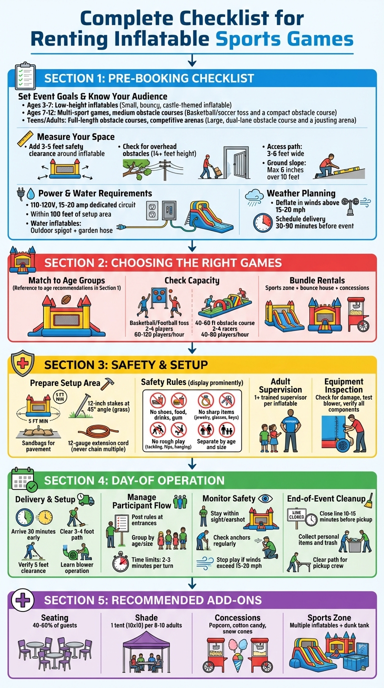 Complete Checklist for Renting Inflatable Sports Games: Planning to Cleanup