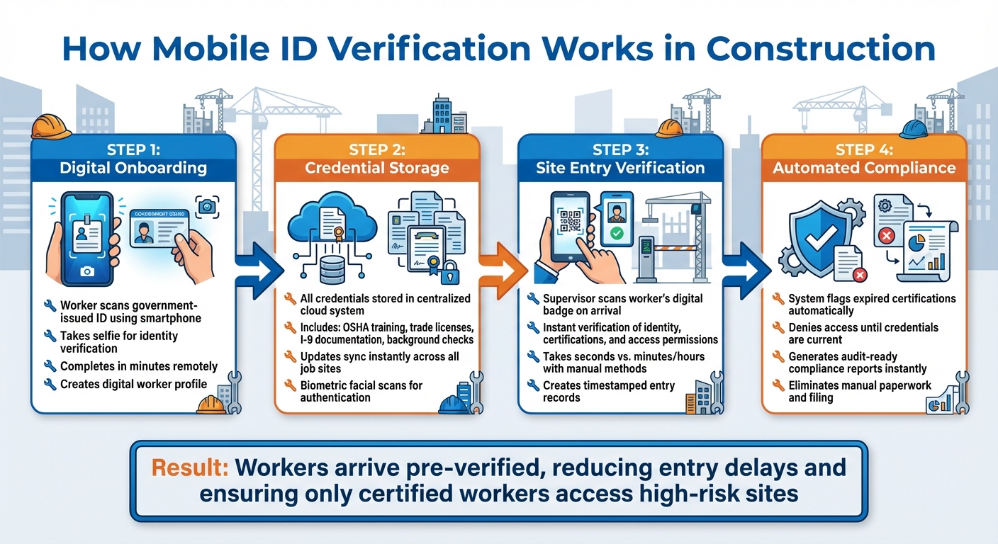 How Mobile ID Verification Works in Construction: 4-Step Process