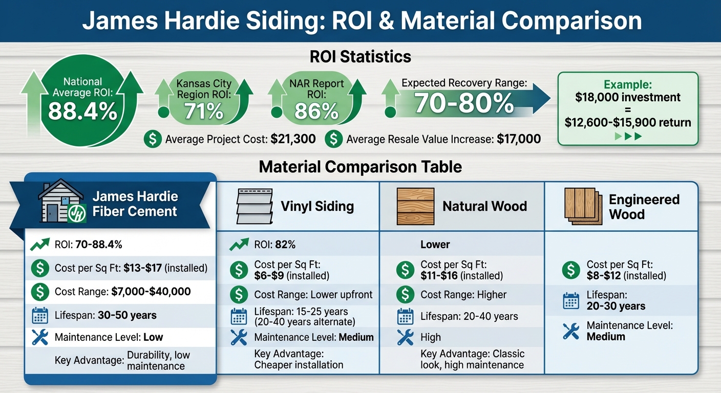James Hardie Siding ROI vs Other Materials Comparison Chart