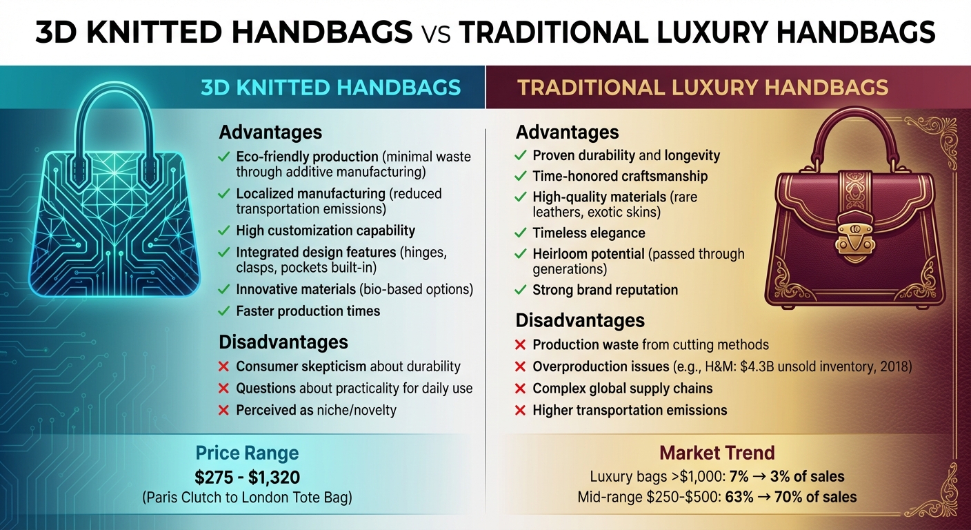 3D Knitted vs Traditional Luxury Handbags Comparison