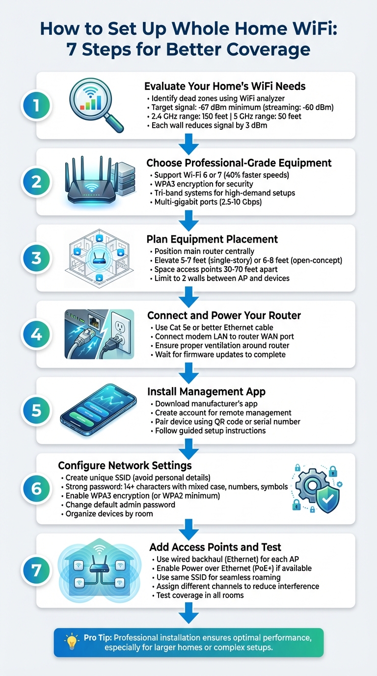 7 Steps to Set Up Whole Home WiFi Coverage