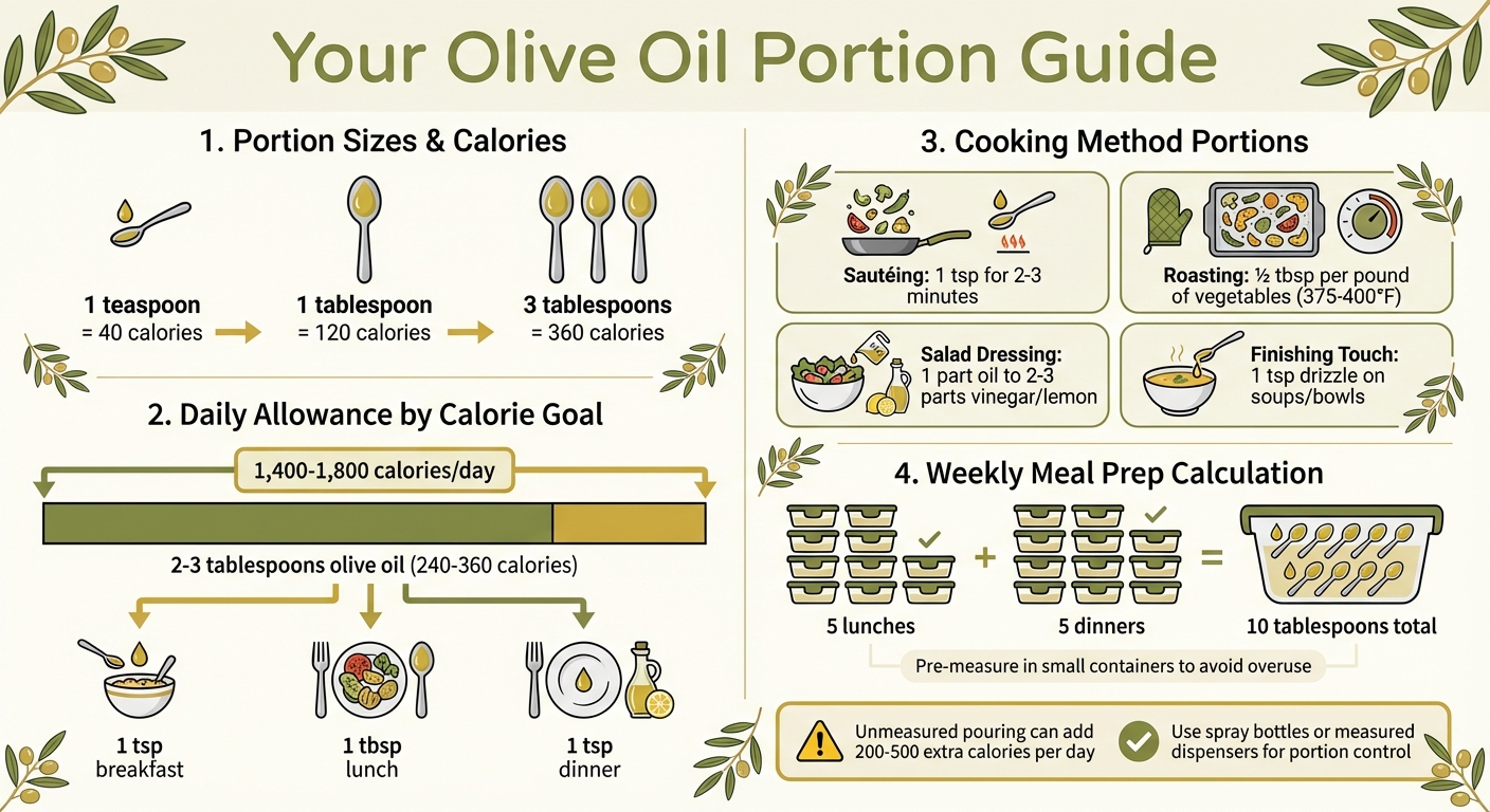 Olive Oil Portions and Calorie Guide for Vegetarian Weight Loss