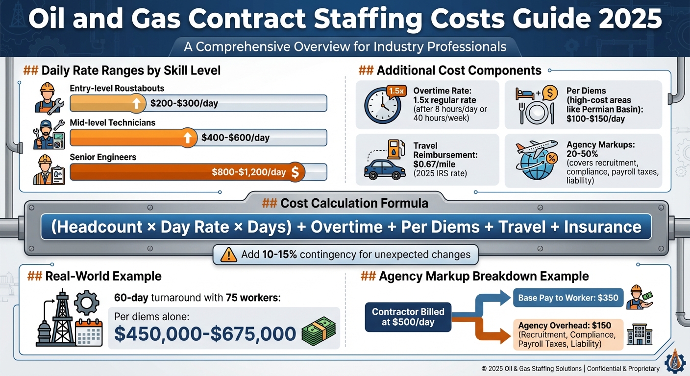 Oil and Gas Contract Staffing Costs and Rates 2025