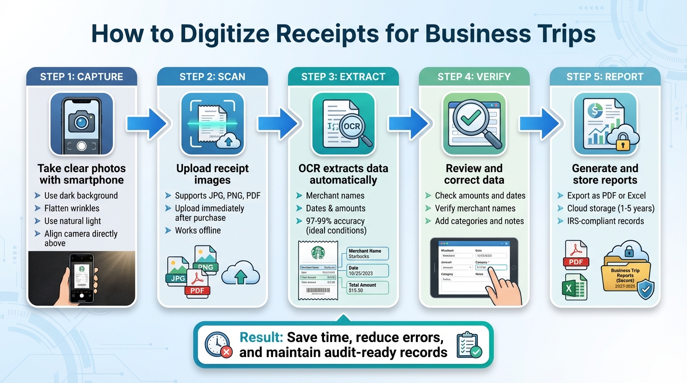 5-Step Process for Digitizing Business Trip Receipts