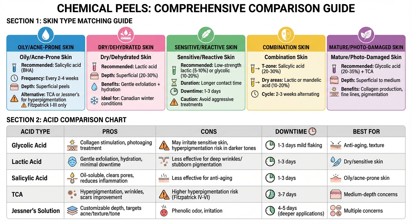 Chemical Peel Selection Guide by Skin Type and Acid Comparison
