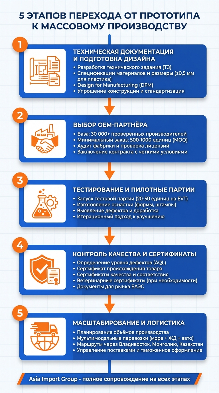 5 этапов перехода от прототипа к массовому производству