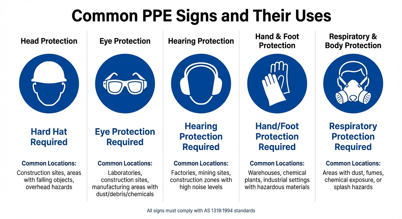 Common PPE Sign Types and Their Workplace Applications in Australia