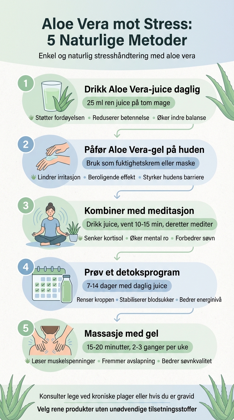 5 naturlige metoder å bruke aloe vera mot stress