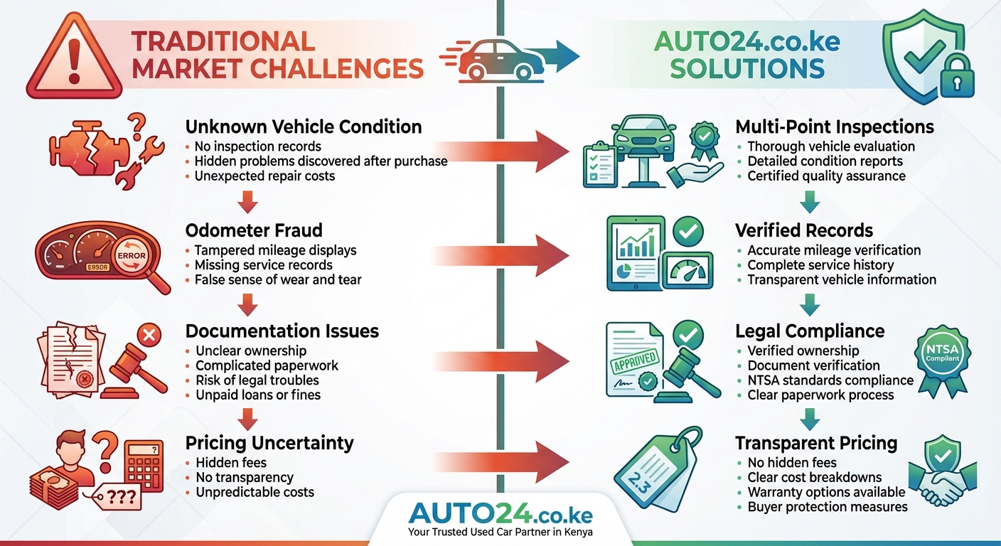 Traditional vs AUTO24.co.ke: Kenya Used Car Buying Comparison