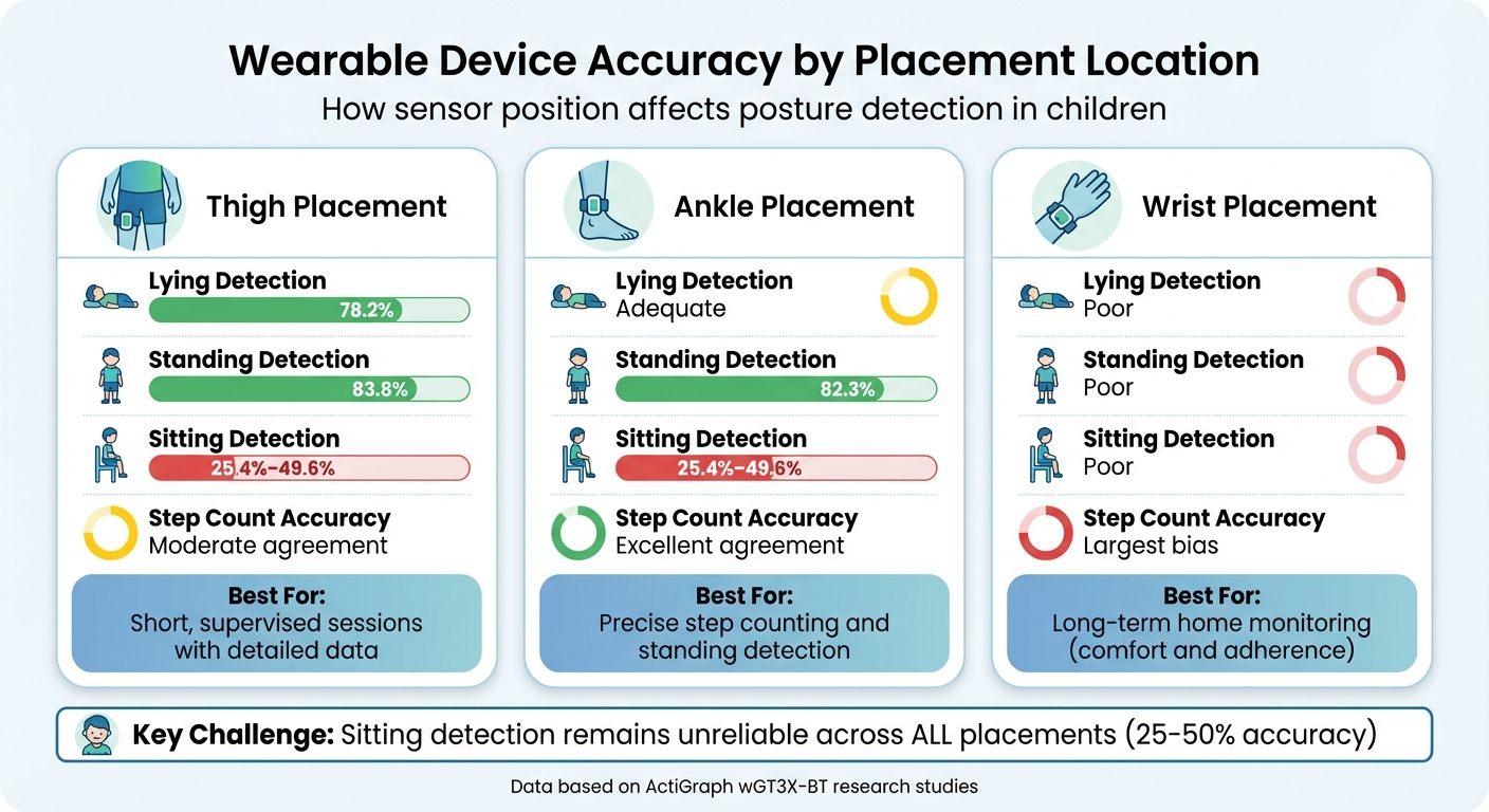 Wearable Device Accuracy Comparison for Children's Posture Monitoring