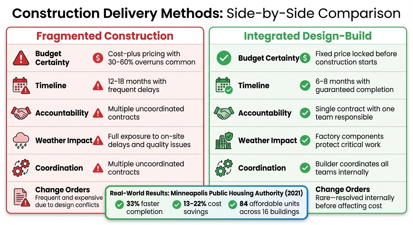 Fragmented vs Integrated Design-Build Construction Methods Comparison