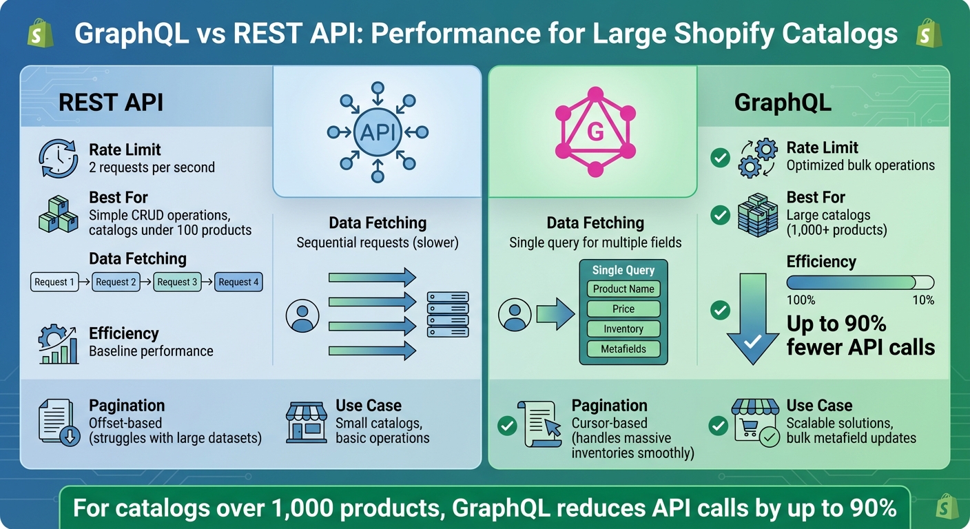 GraphQL vs REST API Performance Comparison for Shopify Large Catalogs