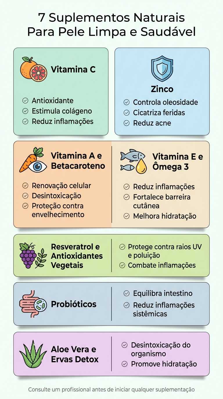 7 Suplementos Naturais Para Pele Saudável: Benefícios e Funções
