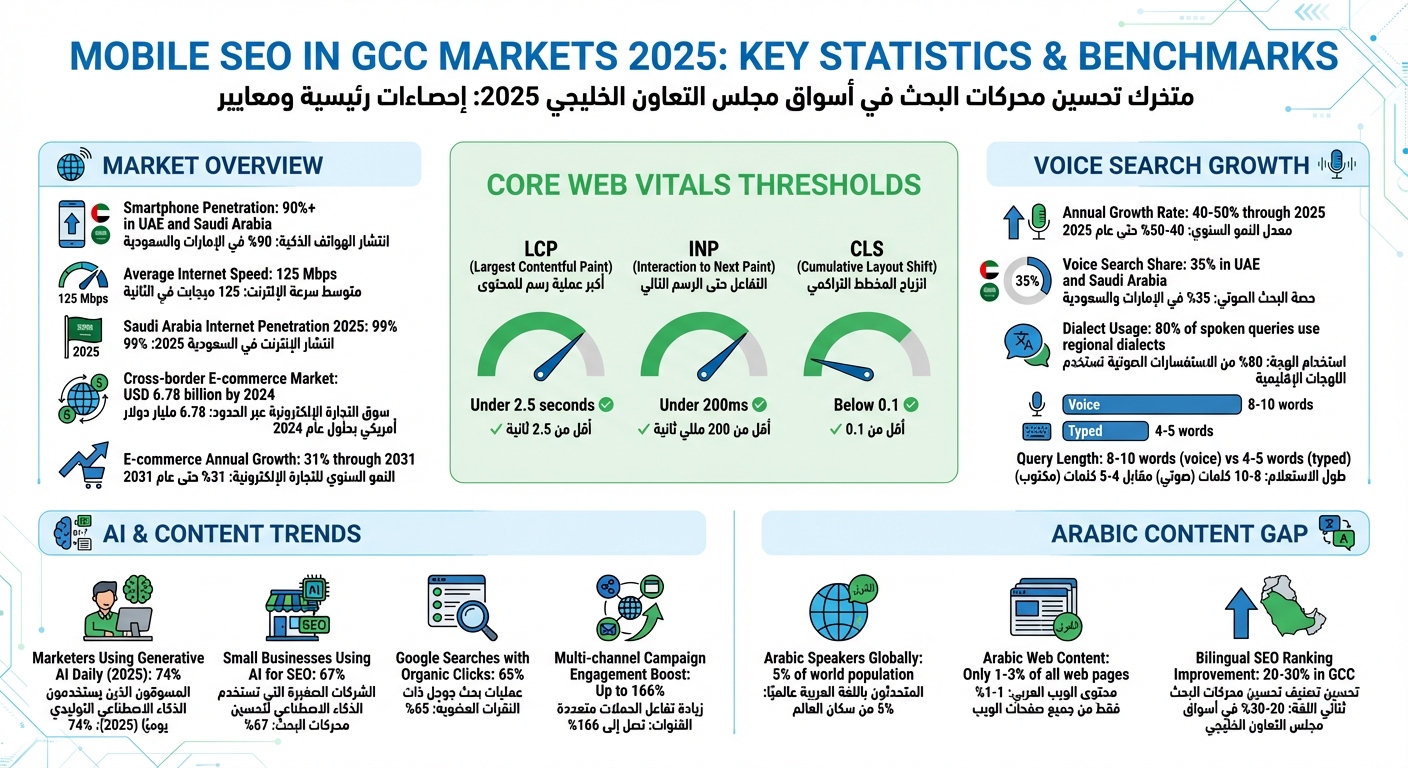 Mobile SEO Statistics and Core Web Vitals Benchmarks for GCC Markets 2025