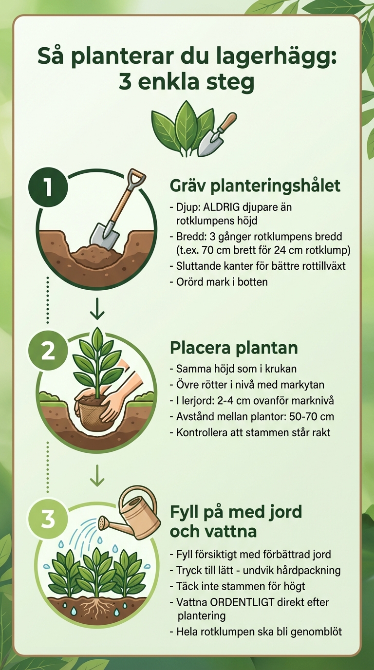 Steg-för-steg guide för att plantera lagerhäck