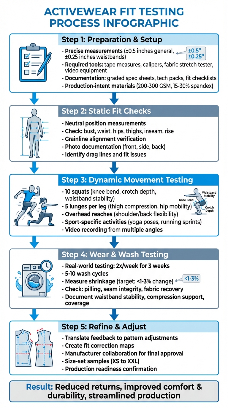 5-Step Activewear Fit Testing Process for Prototyping