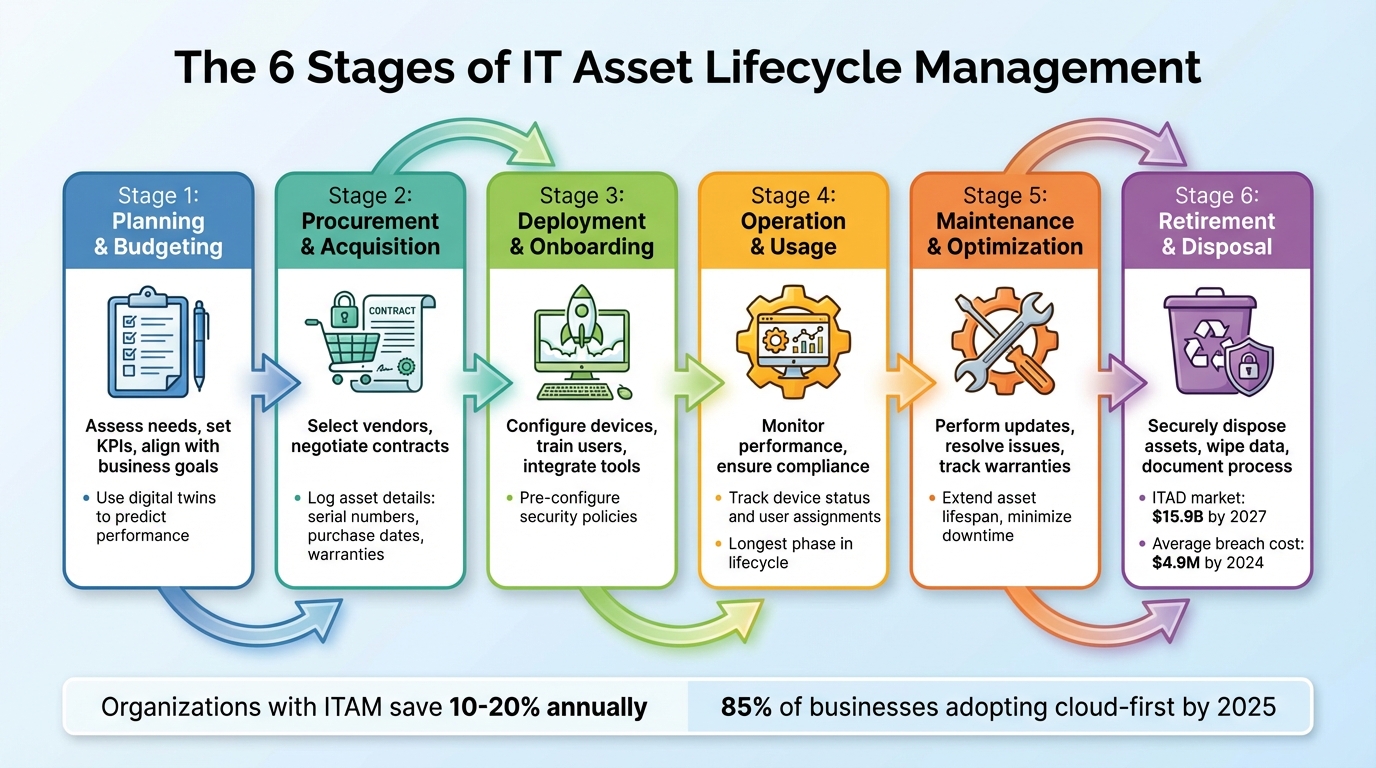 6 Stages of IT Asset Lifecycle Management Process