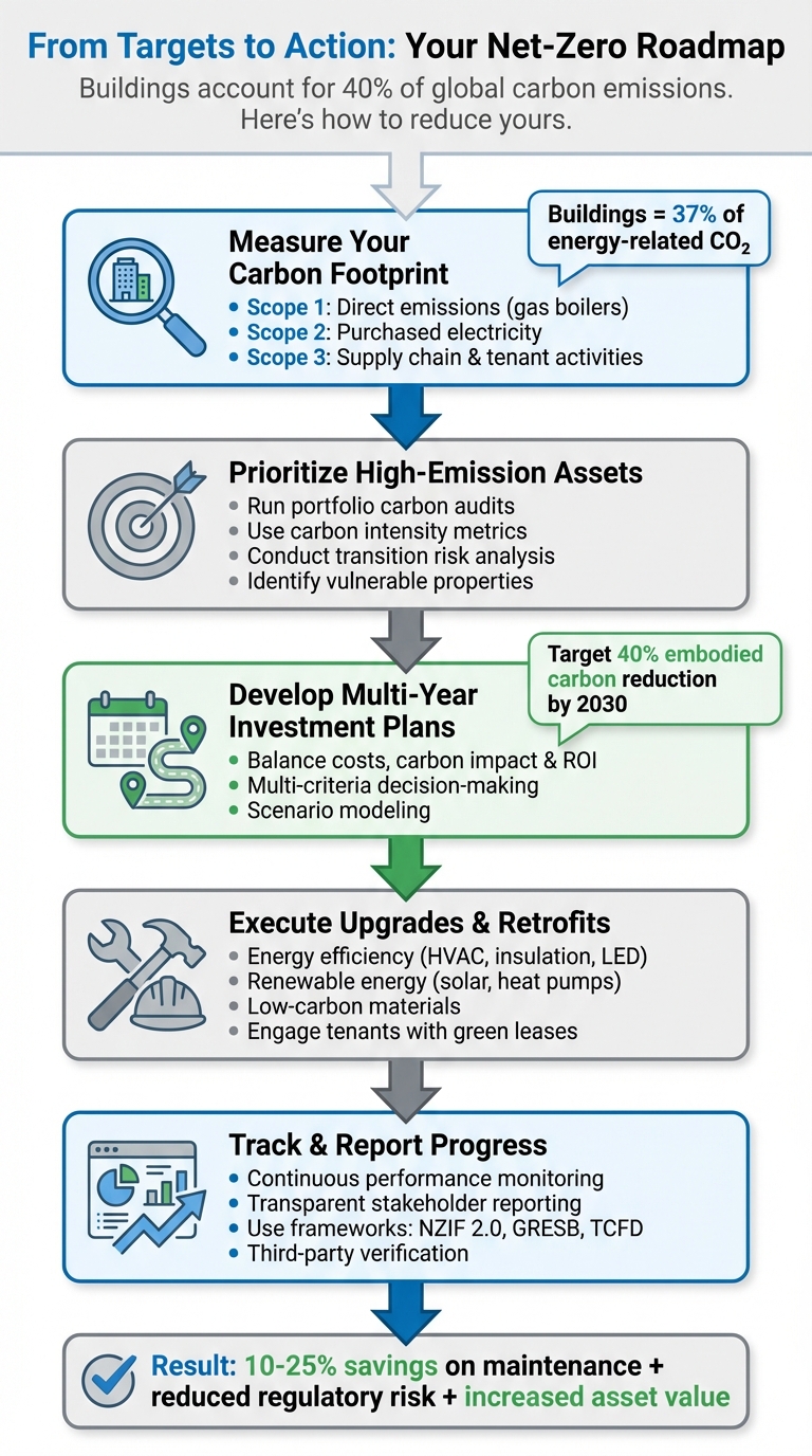 5-Step Process to Achieve Net-Zero in Real Estate Portfolios