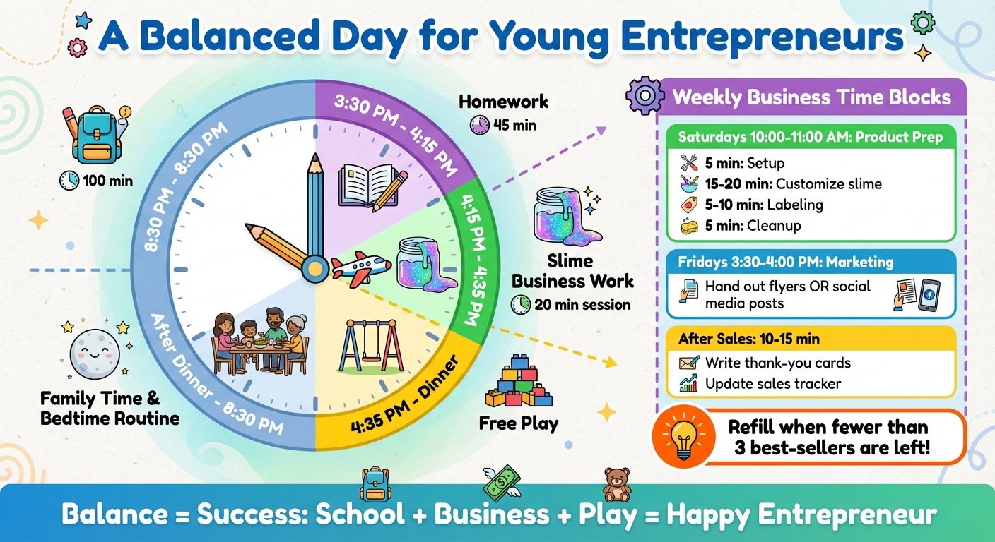 Daily Time Management Schedule for Kid Entrepreneurs