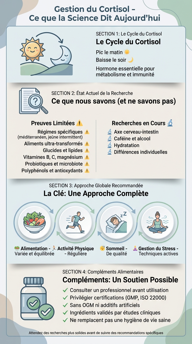 Approche globale pour gérer le cortisol : alimentation, mode de vie et compléments