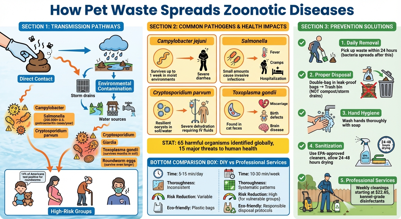 How Pet Waste Spreads Zoonotic Diseases: Transmission Pathways and Prevention
