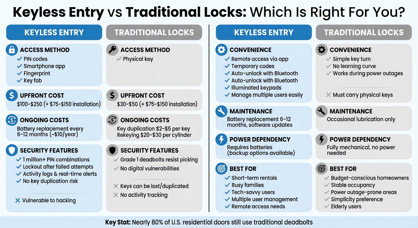 Keyless Entry vs Traditional Locks: Complete Comparison Guide